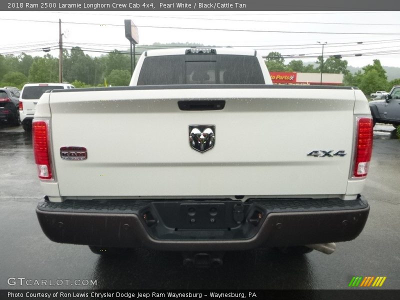 Pearl White / Black/Cattle Tan 2018 Ram 2500 Laramie Longhorn Crew Cab 4x4