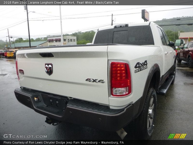 Pearl White / Black/Cattle Tan 2018 Ram 2500 Laramie Longhorn Crew Cab 4x4