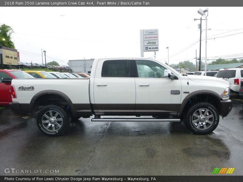 Pearl White / Black/Cattle Tan 2018 Ram 2500 Laramie Longhorn Crew Cab 4x4