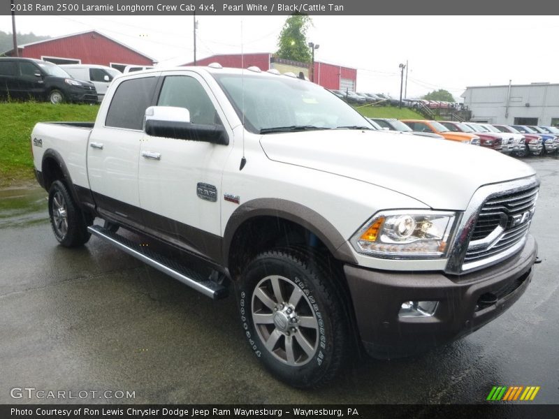 Pearl White / Black/Cattle Tan 2018 Ram 2500 Laramie Longhorn Crew Cab 4x4