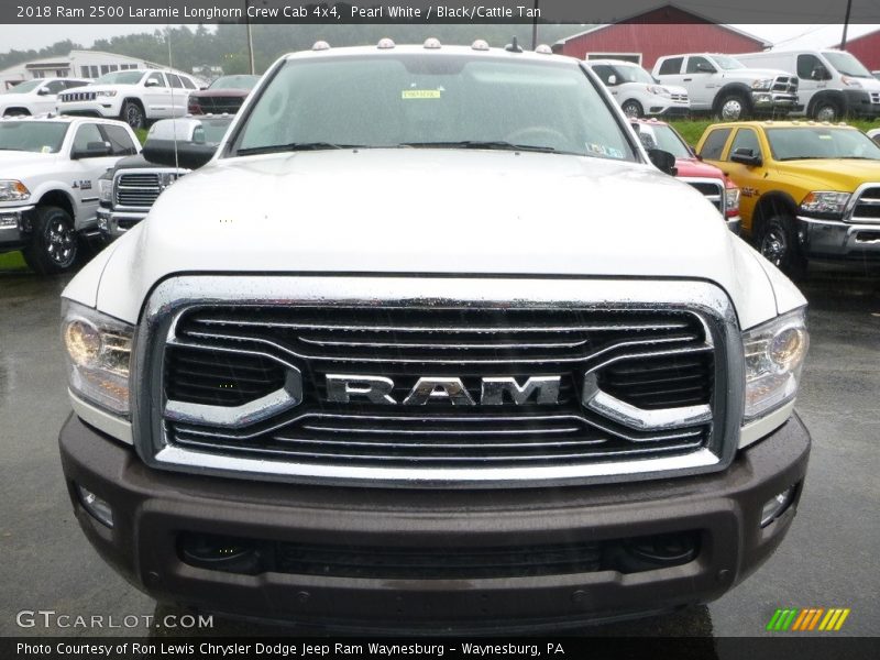 Pearl White / Black/Cattle Tan 2018 Ram 2500 Laramie Longhorn Crew Cab 4x4