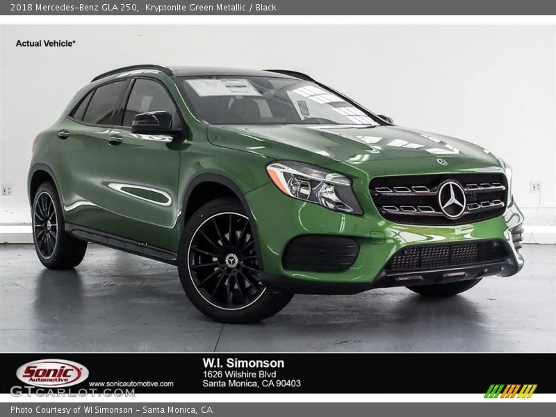 Kryptonite Green Metallic / Black 2018 Mercedes-Benz GLA 250