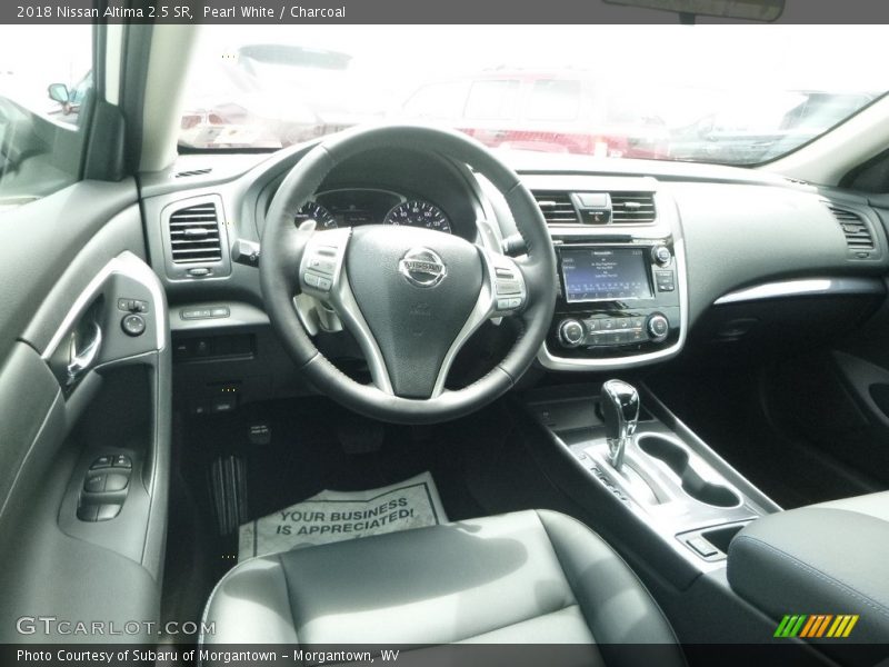 Pearl White / Charcoal 2018 Nissan Altima 2.5 SR