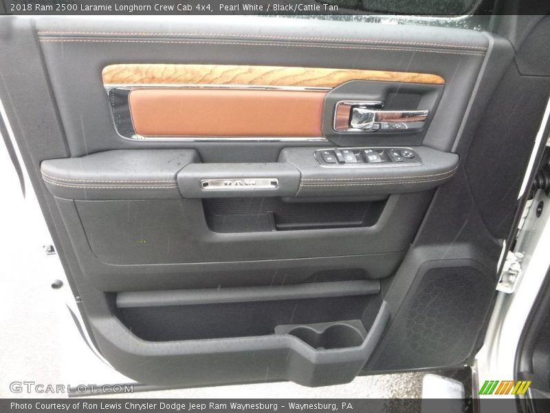 Pearl White / Black/Cattle Tan 2018 Ram 2500 Laramie Longhorn Crew Cab 4x4