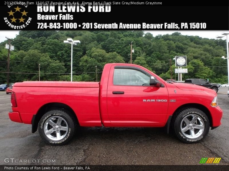 Flame Red / Dark Slate Gray/Medium Graystone 2012 Dodge Ram 1500 ST Regular Cab 4x4