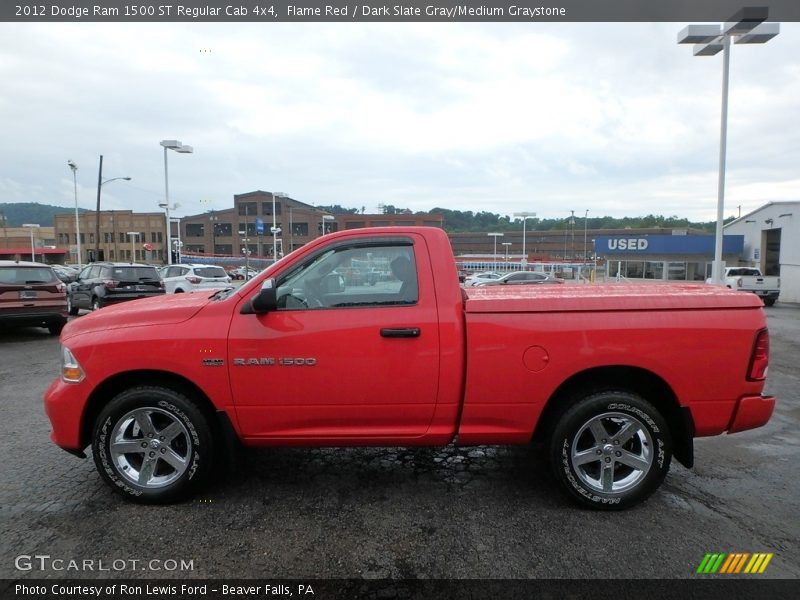 Flame Red / Dark Slate Gray/Medium Graystone 2012 Dodge Ram 1500 ST Regular Cab 4x4