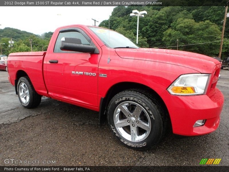 Flame Red / Dark Slate Gray/Medium Graystone 2012 Dodge Ram 1500 ST Regular Cab 4x4
