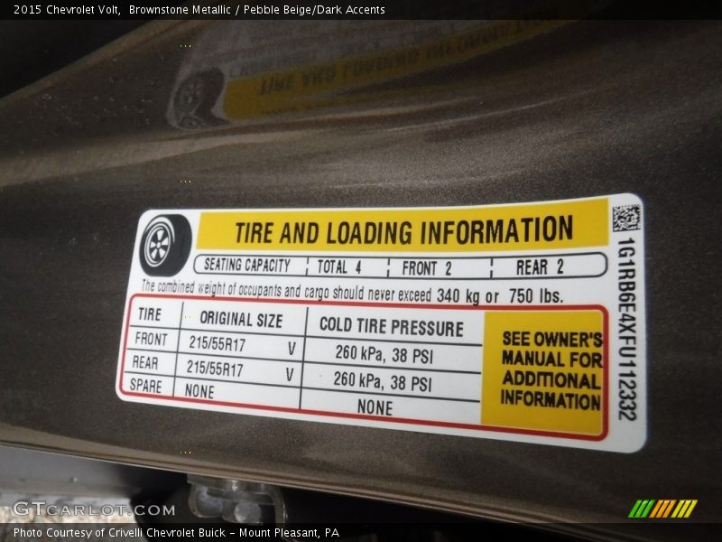 Brownstone Metallic / Pebble Beige/Dark Accents 2015 Chevrolet Volt