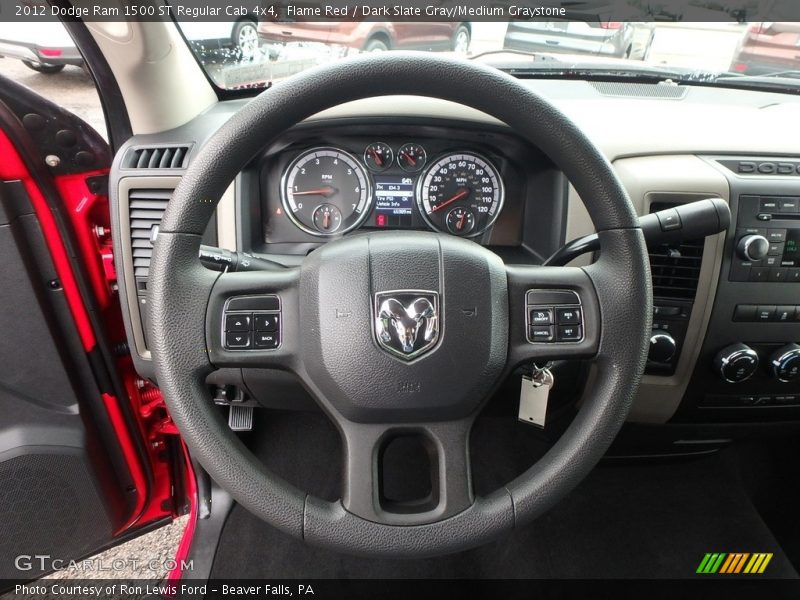 Flame Red / Dark Slate Gray/Medium Graystone 2012 Dodge Ram 1500 ST Regular Cab 4x4