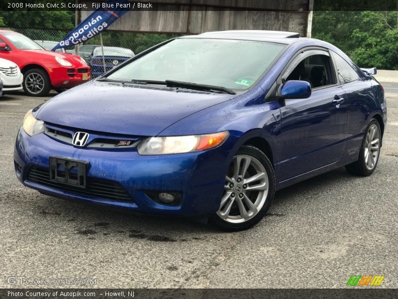 Fiji Blue Pearl / Black 2008 Honda Civic Si Coupe