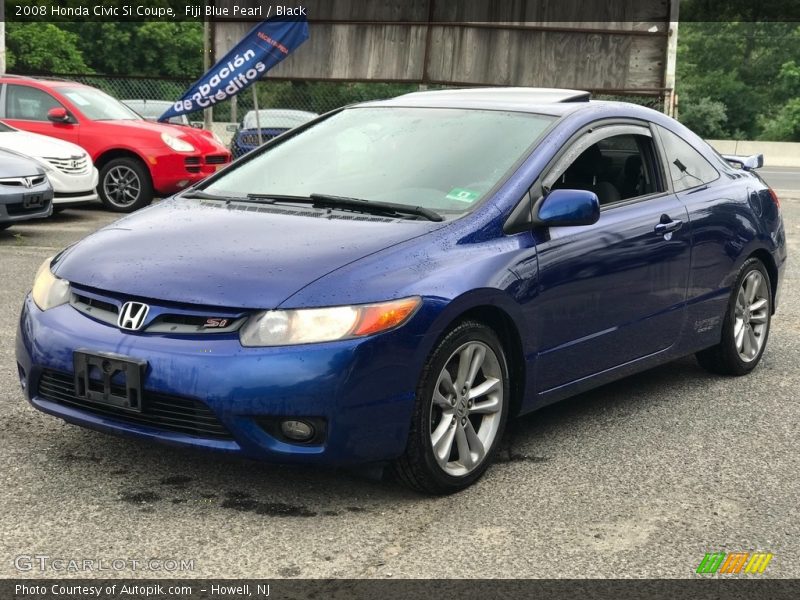 Fiji Blue Pearl / Black 2008 Honda Civic Si Coupe