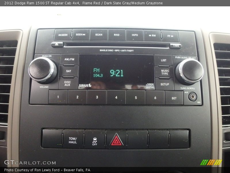 Flame Red / Dark Slate Gray/Medium Graystone 2012 Dodge Ram 1500 ST Regular Cab 4x4