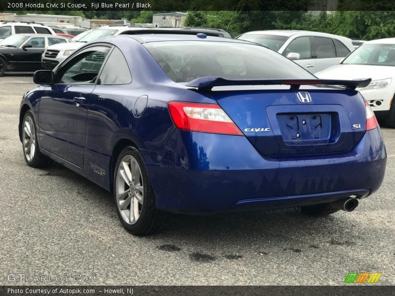 Fiji Blue Pearl / Black 2008 Honda Civic Si Coupe