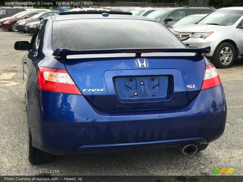 Fiji Blue Pearl / Black 2008 Honda Civic Si Coupe