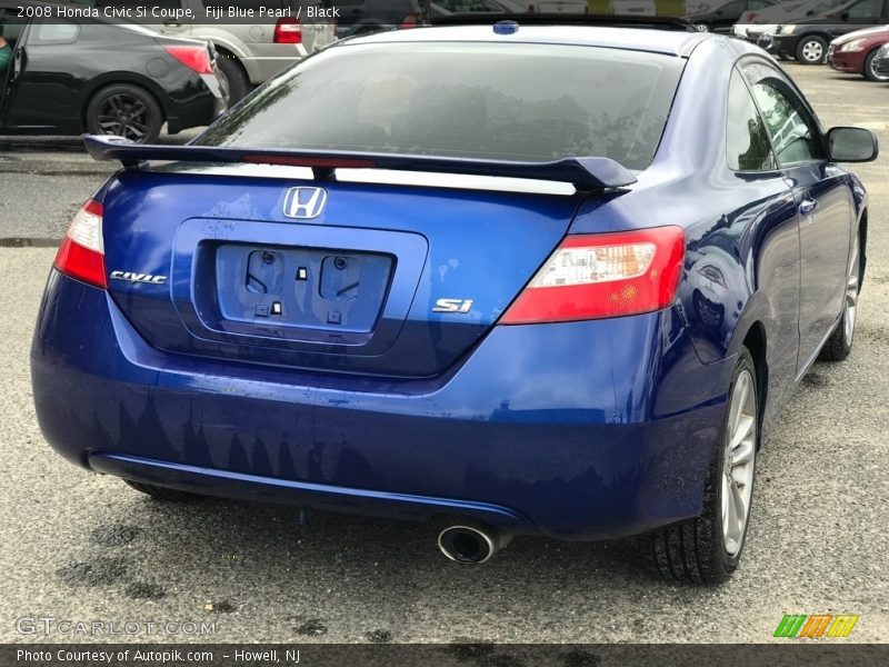 Fiji Blue Pearl / Black 2008 Honda Civic Si Coupe