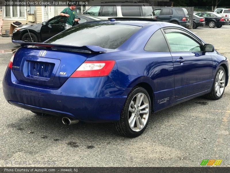 Fiji Blue Pearl / Black 2008 Honda Civic Si Coupe