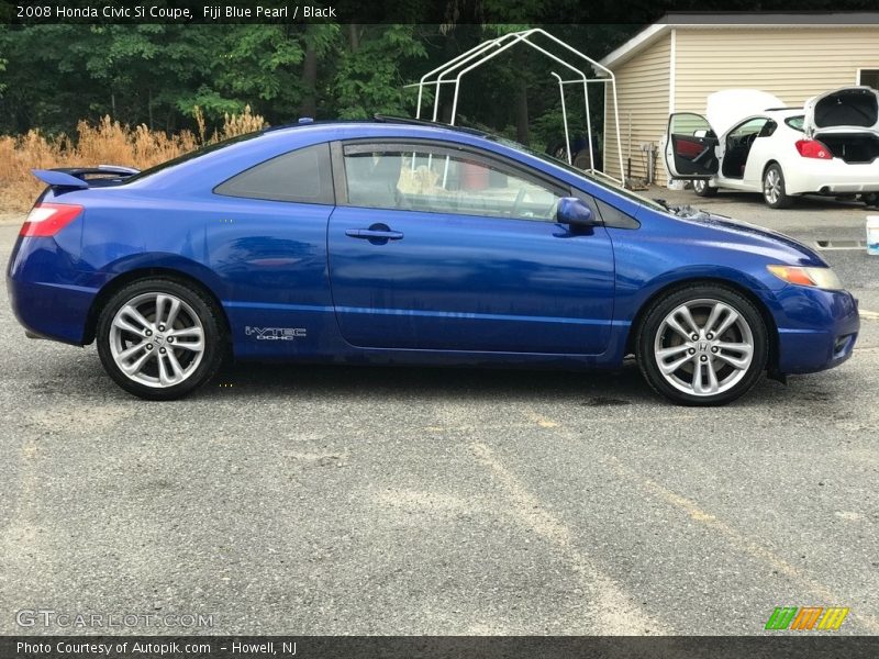 Fiji Blue Pearl / Black 2008 Honda Civic Si Coupe
