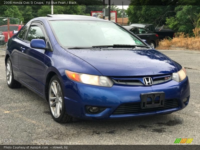 Fiji Blue Pearl / Black 2008 Honda Civic Si Coupe