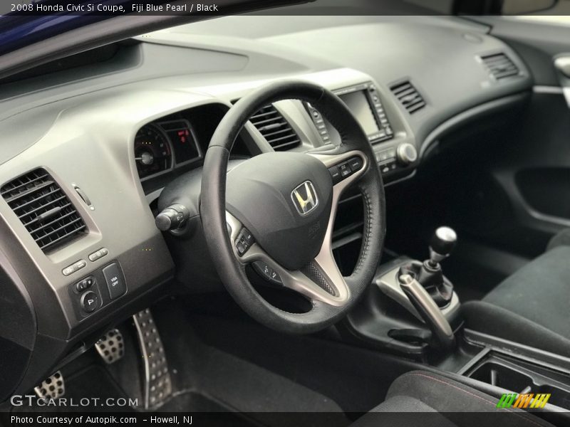Fiji Blue Pearl / Black 2008 Honda Civic Si Coupe