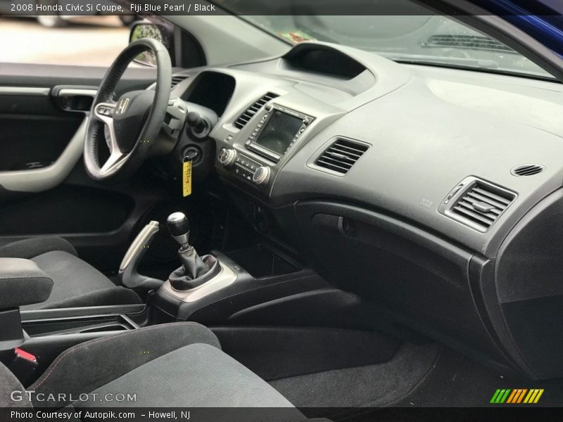 Fiji Blue Pearl / Black 2008 Honda Civic Si Coupe