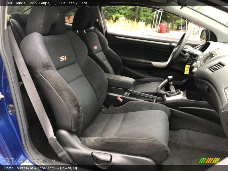 Fiji Blue Pearl / Black 2008 Honda Civic Si Coupe