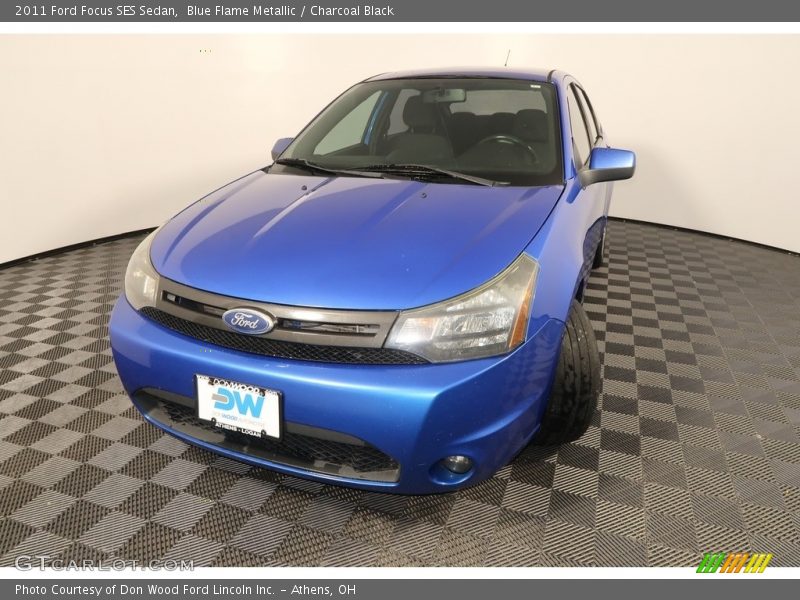 Blue Flame Metallic / Charcoal Black 2011 Ford Focus SES Sedan