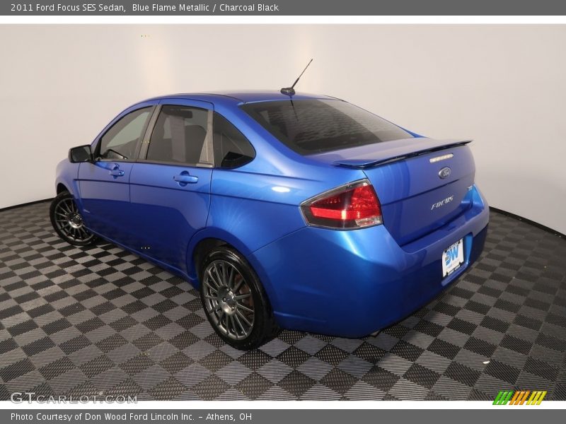 Blue Flame Metallic / Charcoal Black 2011 Ford Focus SES Sedan