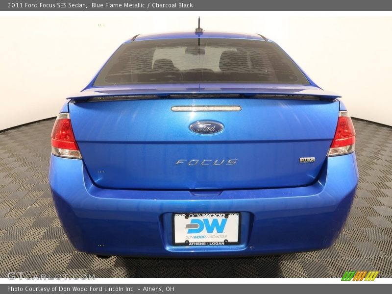 Blue Flame Metallic / Charcoal Black 2011 Ford Focus SES Sedan