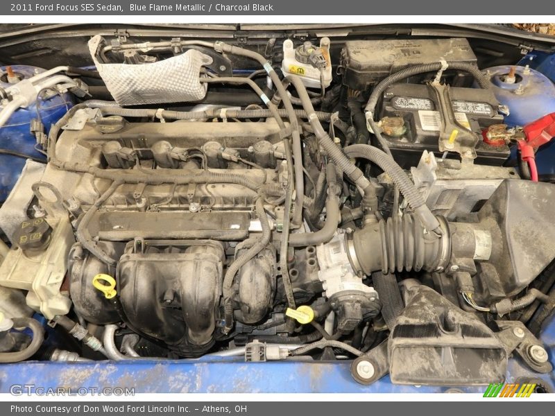 Blue Flame Metallic / Charcoal Black 2011 Ford Focus SES Sedan