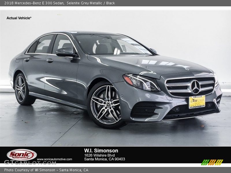 Selenite Grey Metallic / Black 2018 Mercedes-Benz E 300 Sedan