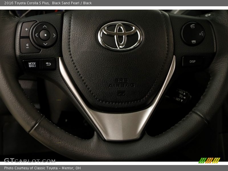 Black Sand Pearl / Black 2016 Toyota Corolla S Plus