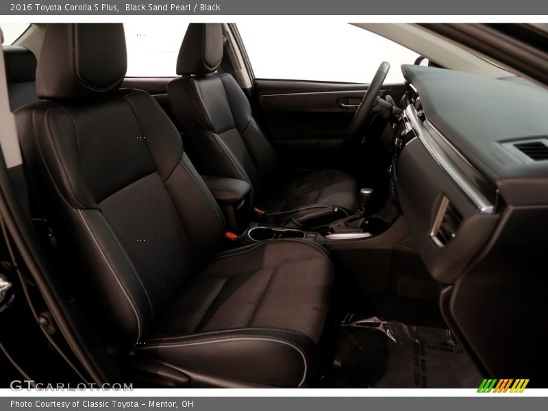 Black Sand Pearl / Black 2016 Toyota Corolla S Plus