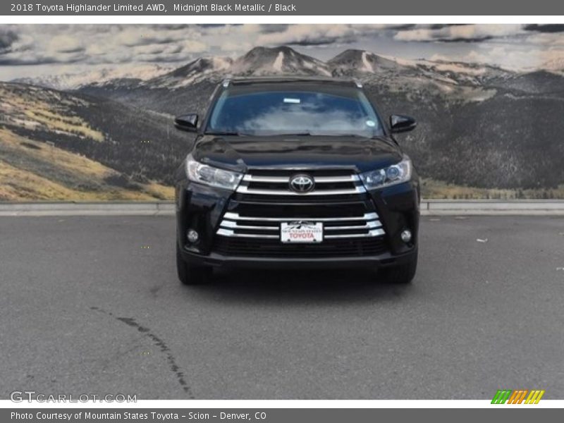 Midnight Black Metallic / Black 2018 Toyota Highlander Limited AWD