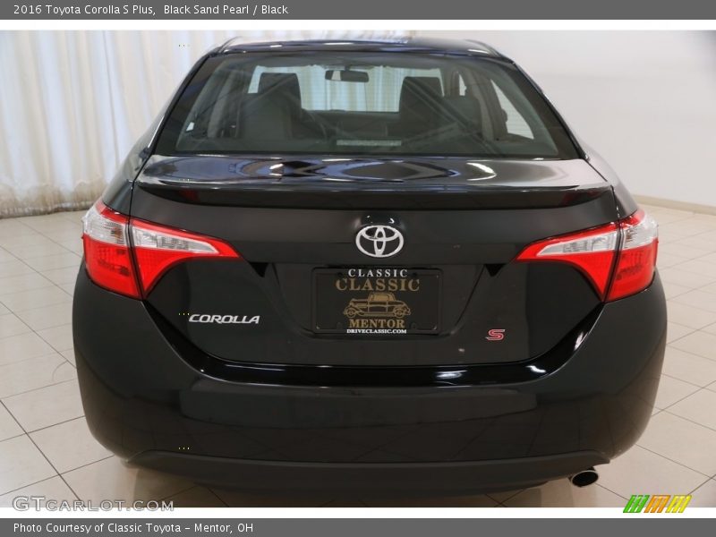 Black Sand Pearl / Black 2016 Toyota Corolla S Plus