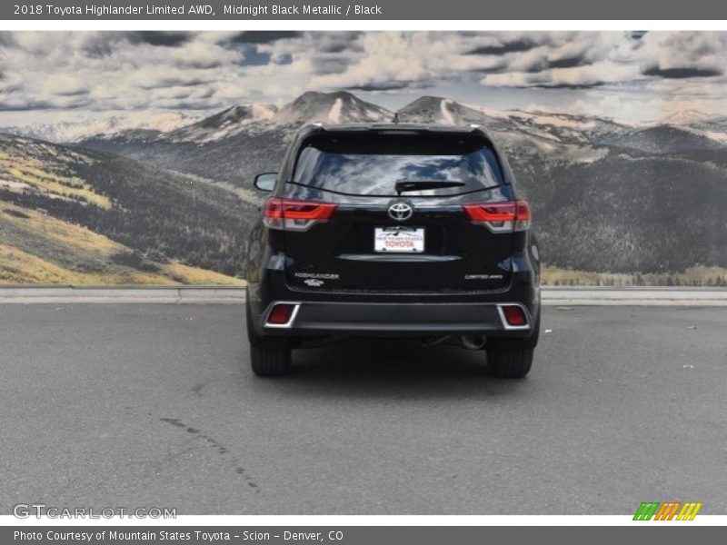Midnight Black Metallic / Black 2018 Toyota Highlander Limited AWD