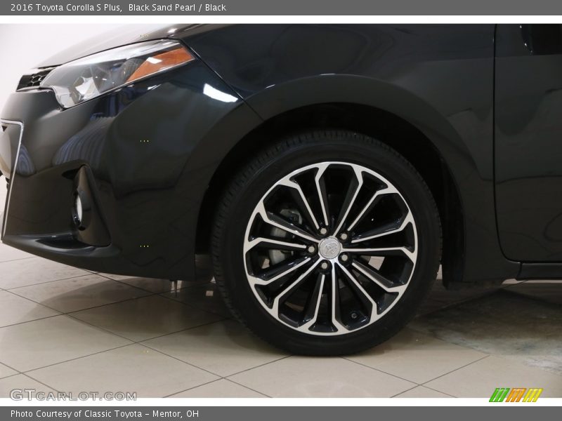 Black Sand Pearl / Black 2016 Toyota Corolla S Plus