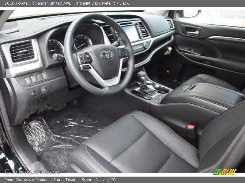 Midnight Black Metallic / Black 2018 Toyota Highlander Limited AWD