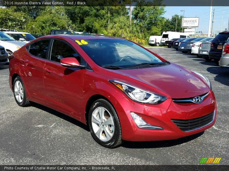 Red / Black 2016 Hyundai Elantra Value Edition