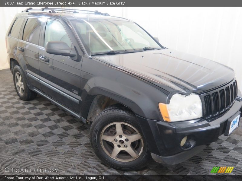 Black / Medium Slate Gray 2007 Jeep Grand Cherokee Laredo 4x4