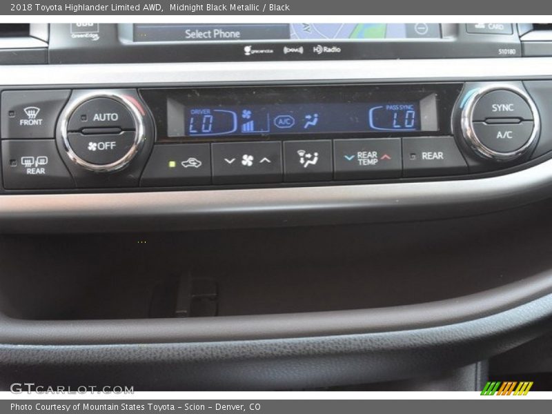 Midnight Black Metallic / Black 2018 Toyota Highlander Limited AWD