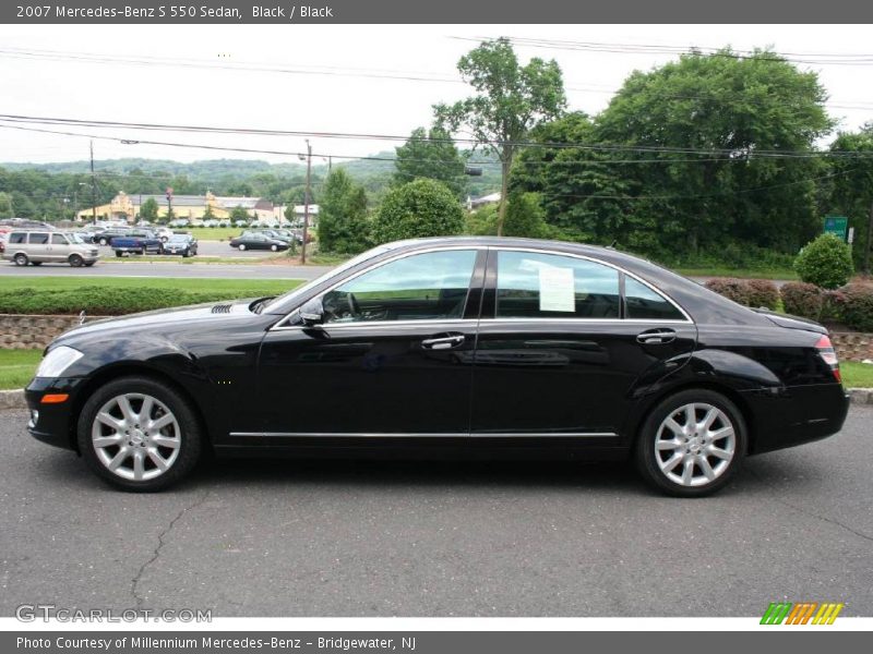 Black / Black 2007 Mercedes-Benz S 550 Sedan