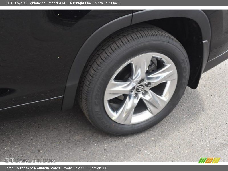 Midnight Black Metallic / Black 2018 Toyota Highlander Limited AWD