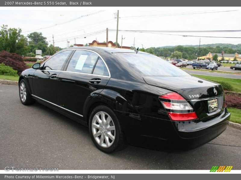 Black / Black 2007 Mercedes-Benz S 550 Sedan