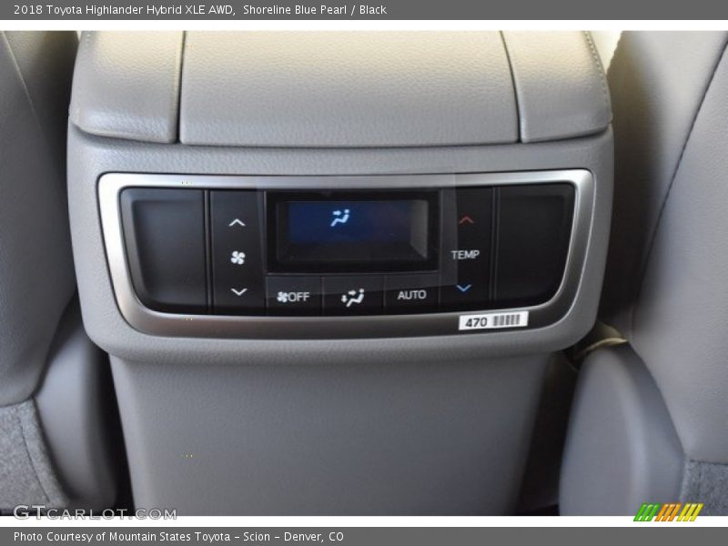 Shoreline Blue Pearl / Black 2018 Toyota Highlander Hybrid XLE AWD