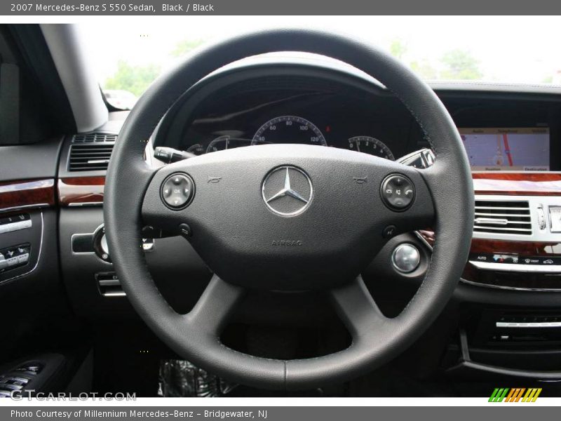Black / Black 2007 Mercedes-Benz S 550 Sedan