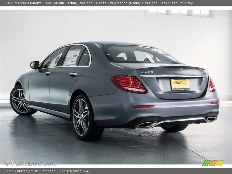 designo Selenite Grey Magno (Matte) / designo Black/Titanium Grey 2018 Mercedes-Benz E 400 4Matic Sedan