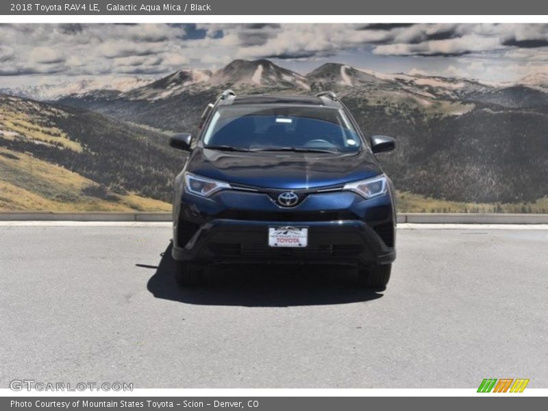 Galactic Aqua Mica / Black 2018 Toyota RAV4 LE