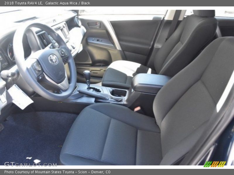 Galactic Aqua Mica / Black 2018 Toyota RAV4 LE