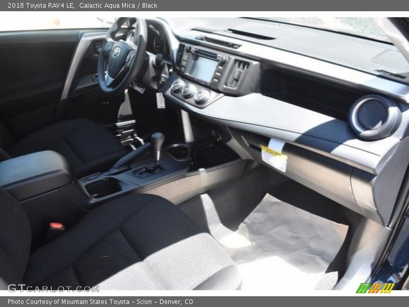 Galactic Aqua Mica / Black 2018 Toyota RAV4 LE