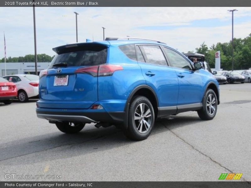 Electric Storm Blue / Black 2018 Toyota RAV4 XLE